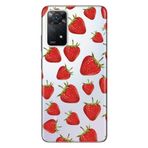 Senada Xiaomi Redmi Note 11 Pro 5G İle Uyumlu Kılıf 0.4Mm Lazer Kesim Silikon Çilek Motif