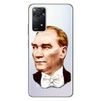 Senada Xiaomi Redmi Note 11 Pro 5G İle Uyumlu Kılıf 0.4Mm Lazer Kesim Silikon Smokin Atatürk