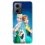 Senada Xiaomi Redmi Note 11e ile Uyumlu Kılıf Resimli Desenli Silikon ElsaAnnaOlaf