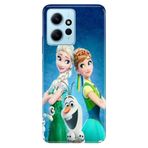Senada Xiaomi Redmi Note 12 4G ile Uyumlu Kılıf Resimli Desenli Silikon ElsaAnnaOlaf