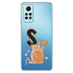 Senada Xiaomi Redmi Note 12 Pro 4G ile Uyumlu Kılıf Resimli Desenli Silikon Kedili Ş Harfi