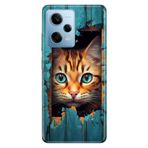 Senada Xiaomi Redmi Note 12 Pro 5g ile Uyumlu Kılıf Resimli Desenli Silikon Cat