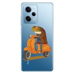 Senada Xiaomi Redmi Note 12 Pro 5g ile Uyumlu Kılıf Resimli Desenli Silikon Gezgin Kurbağa