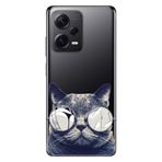 Senada Xiaomi Redmi Note 12 Pro 5G İle Uyumlu Kılıf Silikon Desenli Resimli Kapak Cix Kedi
