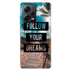 Senada Xiaomi Redmi Note 12 Pro 5G İle Uyumlu Kılıf Silikon Desenli Resimli Kapak Follow Your Dreams