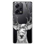 Senada Xiaomi Redmi Note 12 Pro 5G İle Uyumlu Kılıf Silikon Desenli Resimli Kapak Ren Geyiği