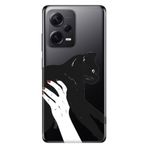 Senada Xiaomi Redmi Note 12 Pro 5G İle Uyumlu Kılıf Silikon Desenli Resimli Kapak Sanat Kedi