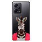 Senada Xiaomi Redmi Note 12 Pro 5G İle Uyumlu Kılıf Silikon Desenli Resimli Kapak Şirin Zebra