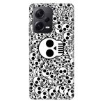 Senada Xiaomi Redmi Note 12 Pro 5G İle Uyumlu Kılıf Silikon Desenli Resimli Kapak Skull White