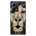 Senada Xiaomi Redmi Note 12 Pro 5G İle Uyumlu Kılıf Silikon Tioserisi Altın Aslan Mandala