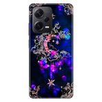 Senada Xiaomi Redmi Note 12 Pro 5G İle Uyumlu Kılıf Silikon Tioserisi Ayyıldız Neon Mandala