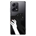 Senada Xiaomi Redmi Note 12 Pro 5G İle Uyumlu Kılıf Silikon Tioserisi Sanat Kedi