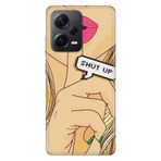 Senada Xiaomi Redmi Note 12 Pro 5G İle Uyumlu Kılıf Silikon Tioserisi Shut Up,Color574