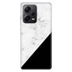 Senada Xiaomi Redmi Note 12 Pro 5G İle Uyumlu Kılıf Silikon Tioserisi Siyah Beyaz Mermer
