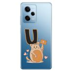 Senada Xiaomi Redmi Note 12 Pro 5g ile Uyumlu Kılıf Temalı UV Motifli Silikon Kedili U Harfi