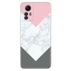 Senada Xiaomi Redmi Note 12S İle Uyumlu Kılıf Kamera Korumalı Silikon Desenli Resimli Kapak Beyaz Gri Mermer