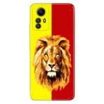 Senada Xiaomi Redmi Note 12S İle Uyumlu Kılıf Kamera Korumalı Silikon Desenli Resimli Kapak Sarı Kırmızı Parçalı Aslan