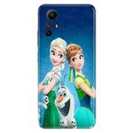 Senada Xiaomi Redmi Note 12s ile Uyumlu Kılıf Resimli Desenli Silikon ElsaAnnaOlaf