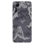Senada Xiaomi Redmi Note 12s ile Uyumlu Kılıf Resimli Desenli Silikon Gri Kamuflaj
