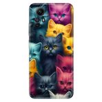 Senada Xiaomi Redmi Note 12s ile Uyumlu Kılıf Resimli Desenli Silikon Kedicikler