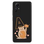 Senada Xiaomi Redmi Note 12s ile Uyumlu Kılıf Resimli Desenli Silikon Kedili A Harfi