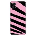 Senada Xiaomi Redmi Note 12s ile Uyumlu Kılıf Resimli Desenli Silikon Pembe Siyah