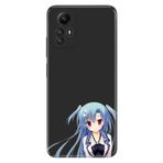 Senada Xiaomi Redmi Note 12S İle Uyumlu Kılıf Silikon Desenli Resimli Kapak Mavi Anime Kız