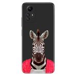 Senada Xiaomi Redmi Note 12S İle Uyumlu Kılıf Silikon Desenli Resimli Kapak Şirin Zebra