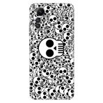 Senada Xiaomi Redmi Note 12S İle Uyumlu Kılıf Silikon Desenli Resimli Kapak Skull White
