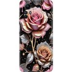 Senada Xiaomi Redmi Note 12S Kılıf Desenli Baskılı Tpu Rubber Kapak Gold Gül - 001-Renkli