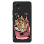 Senada Xiaomi Redmi Note 12S Uyumlu İle Uyumlu Kılıf Kamera Korumalı Silikon Desenli Resimli Kapak Kedi Tatilde