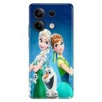 Senada Xiaomi Redmi Note 13 4G ile Uyumlu Kılıf Resimli Desenli Silikon ElsaAnnaOlaf