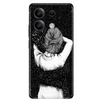 Senada Xiaomi Redmi Note 13 5G İle Uyumlu Kılıf Resimli Silikon Desenli Siyah Aşk