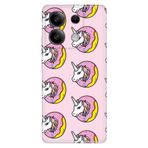 Senada Xiaomi Redmi Note 13 5G İle Uyumlu Kılıf Uv Baskılı Silikon Unicorn Donut
