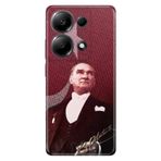 Senada Xiaomi Redmi Note 13 Pro 4G İle Uyumlu Kılıf Nano Silikon Desenli M.K Atatürk