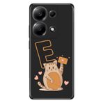 Senada Xiaomi Redmi Note 13 Pro 4G ile Uyumlu Kılıf Resimli Desenli Silikon Kedili E Harfi