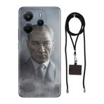 Senada Xiaomi Redmi Note 14 ile Uyumlu Kılıf Atatürk 1938 Silikon İpli Boyun Askısı