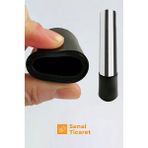 Senal Ticaret 16 Adet Siyah 21 mm Pvc Sandalye Profil Ayak Pabucu Sessiz Yumuşak Sandalye Zemin Koruyucu