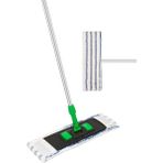 Senax Mavi-beyaz Mikrofiber Peluş Mop Bezi – 50 Cm, Cepli, Yüksek Emicili