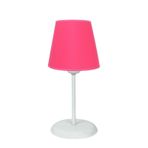Şenay Koyu Pembe Aydınlatma Metal Ayak Modern Konik Kumaş Abajur
