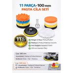 SENBANG 11 Parça 100 mm Pasta Cila Seti | Sünger & Keçe Polisaj Pedleri | Matkap ve Polisaj Makinesi Uyumlu