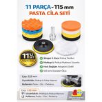 SENBANG 11 Parça 115 mm Pasta Cila Seti | Sünger & Keçe Polisaj Pedleri | Matkap ve Polisaj Makinesi Uyumlu