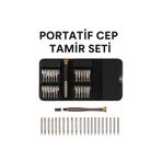 SENBANG 25 Parça Profesyonel Portatif Cep Tamir Seti – Hassas Tornavida ve Bits Uçları