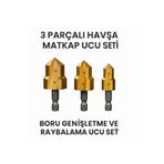SENBANG 3 Parça Havşa Matkap Uç Boru Genişletme Raybalama Uç 20-25-32