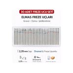 SENBANG Elmas Freze Ucu Seti 30 Parça – 2.35 mm Sap Dremel Uyumlu Gravür Oyma Uçları