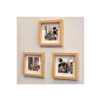Senden Hediye Yapışkanlı Sök-Tak Paspartulu Ahşap 14x14cm Pola Kare Fotoğraf Çerçevesi - 3'lü paket