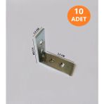 ŞENEL Yapı Market 10 Adet 1.5x3.5 Mobilya Dolap Köşe Bağlantı L Demir Gönye Sabitleme - 1.5 x 3.5 cm