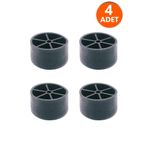 ŞENEL Yapı Market 4 Adet 25 Mm X 45 Mm Vidalı Mobilya Dolap Baza Ayağı Plastik Ayak