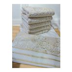 ŞENER HOME 6'lı Çınar Nakışlı Kadife El Havlusu 50x90cm - Gold