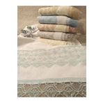 ŞENER HOME 6'lı Dantelli Güpürlü Kadife Havlu Seti 50x90 Cm. El Ve Yüz Havlusu